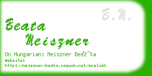 beata meiszner business card